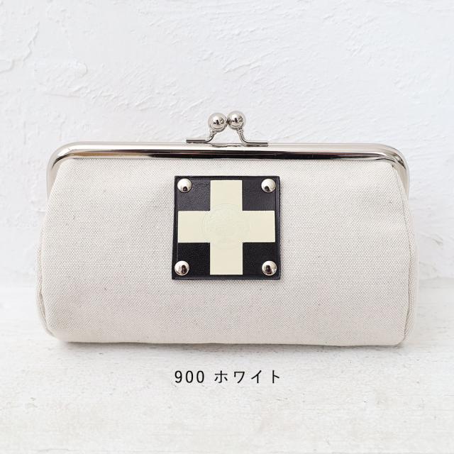 木の庄帆布 6寸がま口ポーチ