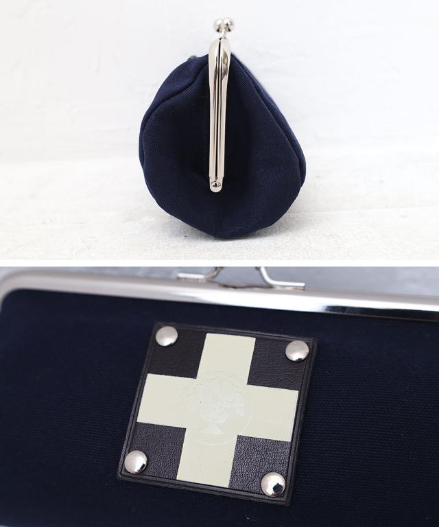 木の庄帆布 6寸がま口ポーチ