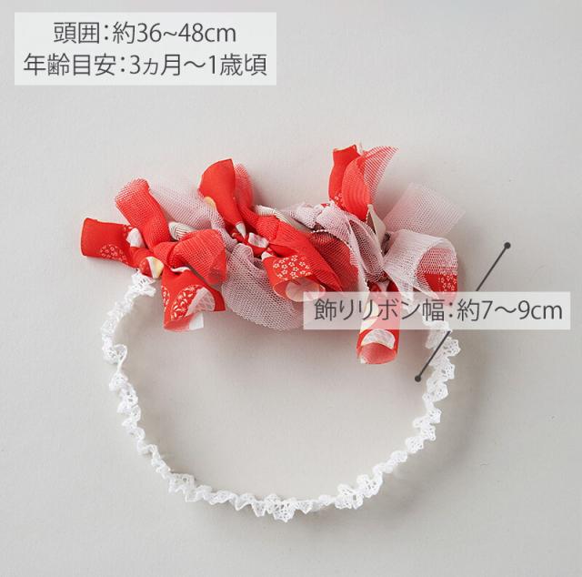 Lien de famille リヤンドファミーユ 和装 ヘアバンド リボンカチューム TEMARI 手毬