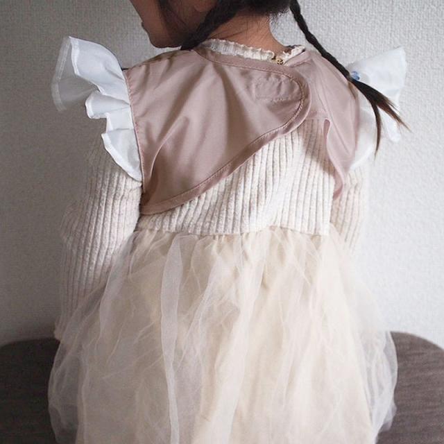 Lien de famille リヤンドファミーユ フリルお食事エプロン