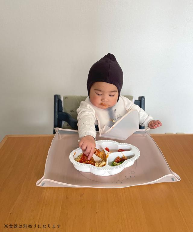 Lien de famille リヤンドファミーユ お食事エプロン・マット 2点セット