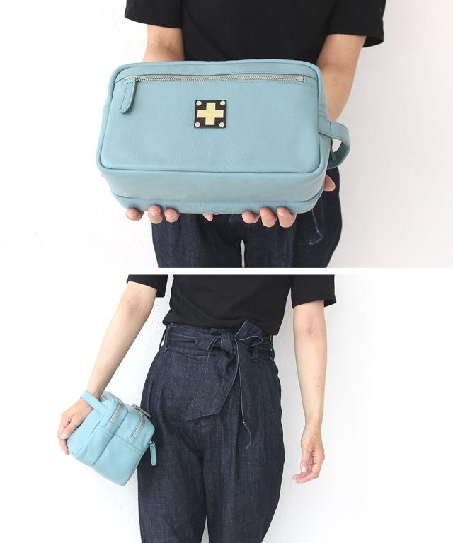 木の庄帆布 ラウンドポーチ