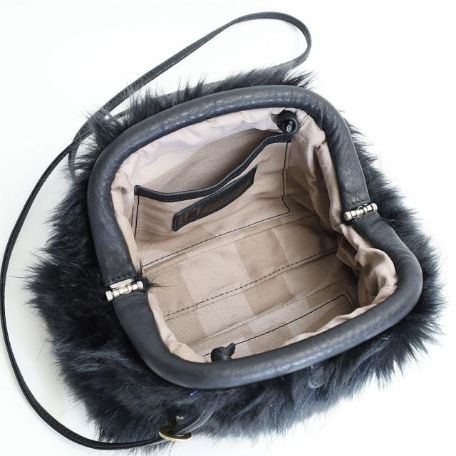 もののぐ エコファー がま口ポシェット LP4-EF ディティール