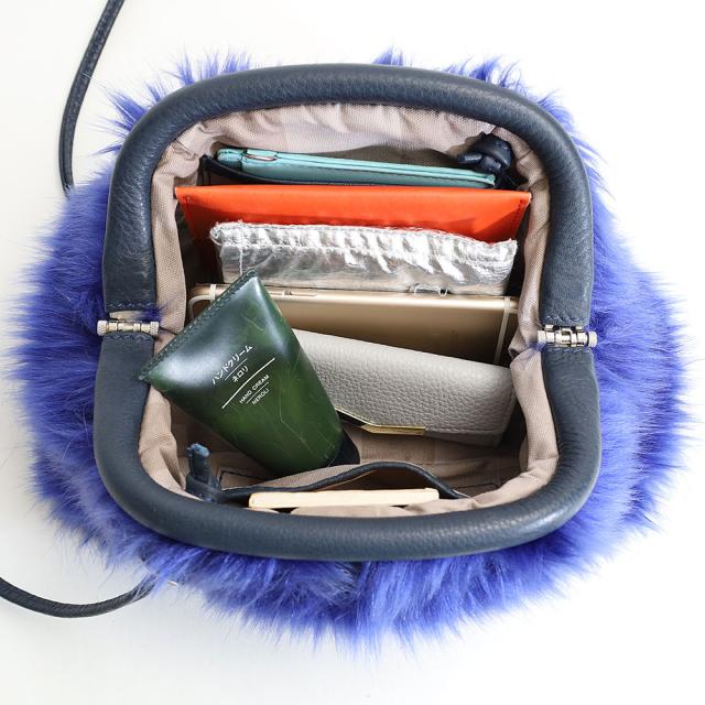 もののぐ エコファー がま口ポシェット LP4-EF ディティール