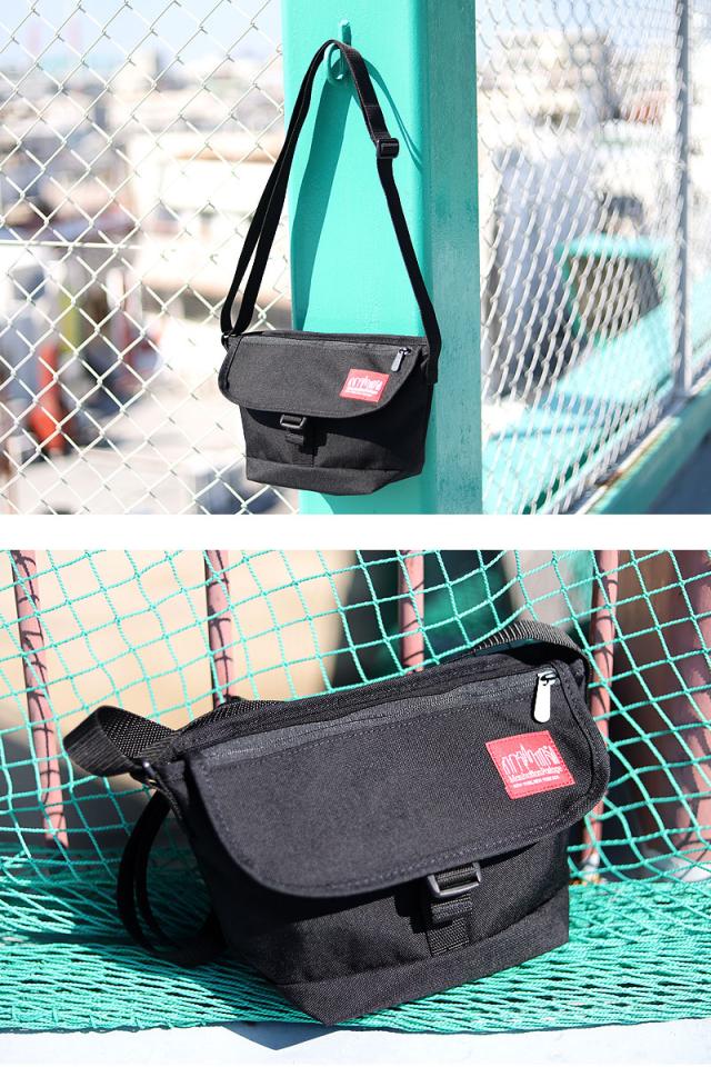 Manhattan Portage Nylon Messenger Bag Flap Zipper Pocket マンハッタンポーテージ メッセンジャーバッグ