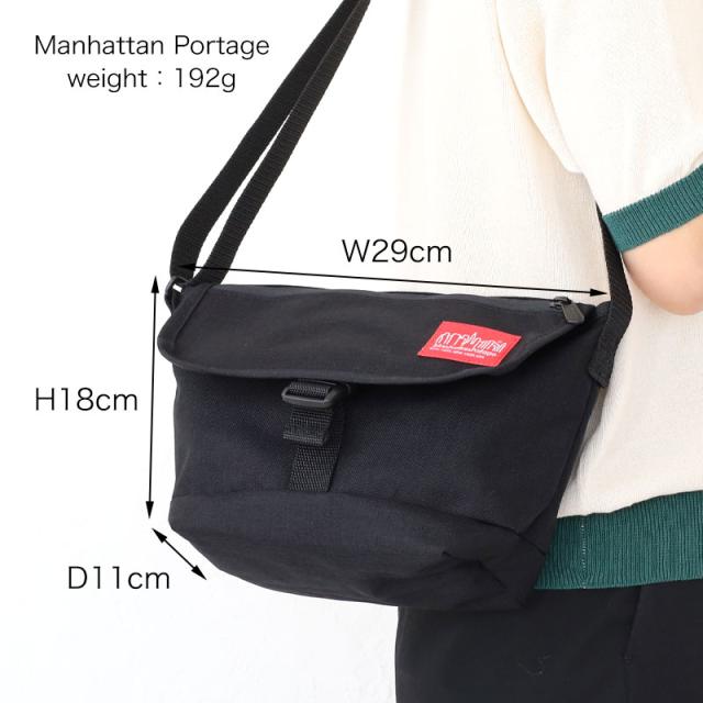 Manhattan Portage Nylon Messenger Bag Flap Zipper Pocket マンハッタンポーテージ メッセンジャーバッグ