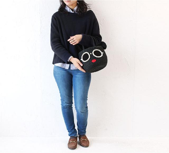 a-jolie アジョリー パールサングラスカゴバッグ ミニサイズ SI-1906