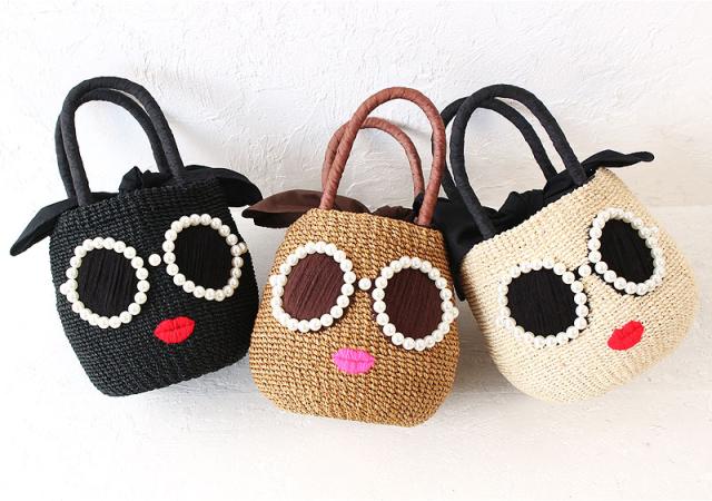 a-jolie アジョリー パールサングラスカゴバッグ ミニサイズ SI-1906