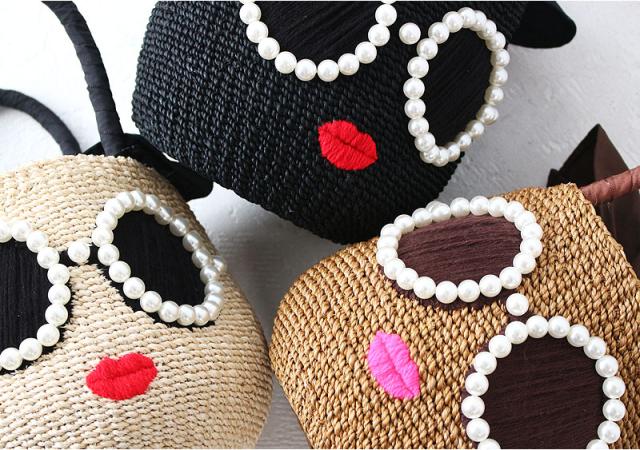 a-jolie アジョリー パールサングラスカゴバッグ ミニサイズ SI-1906