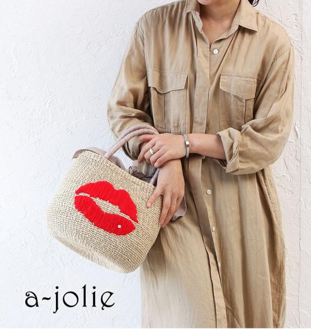 a-jolie アジョリー リップデザインカゴバッグ SI-2004