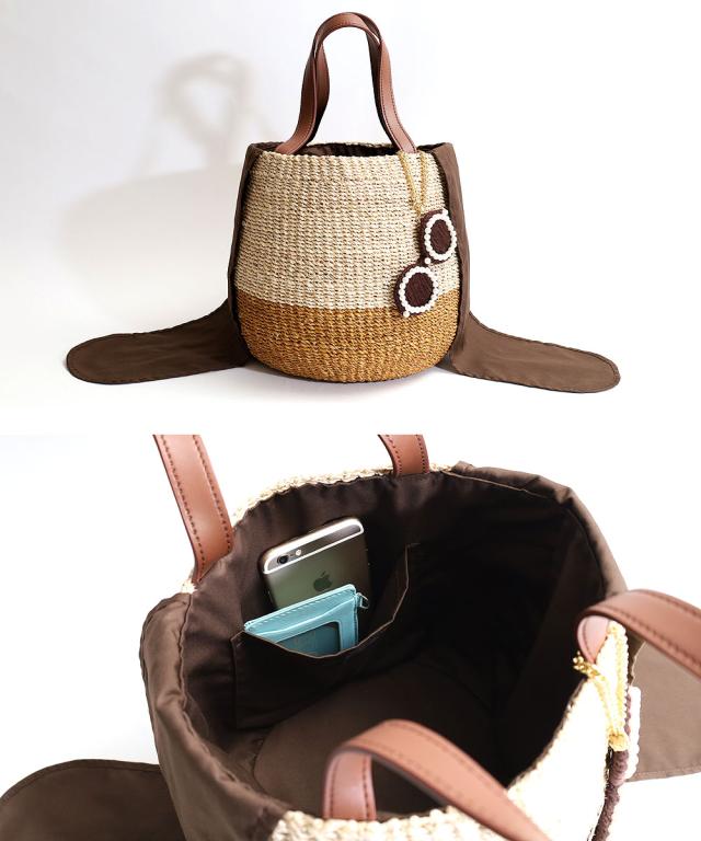 a-jolie アジョリー サングラスチャーム付きカゴバッグ si-2405 ディティール