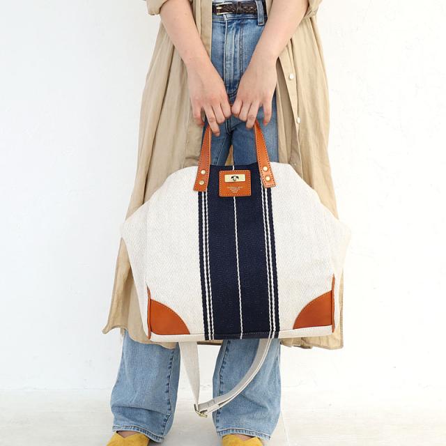 シーガルシップ レーヨンリネンヘリンボーン帆布 2WAYトートバッグ smak703