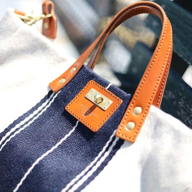 シーガルシップ レーヨンリネンヘリンボーン帆布 2WAYトートバッグ smak703