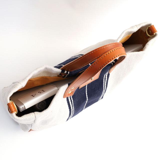 シーガルシップ レーヨンリネンヘリンボーン帆布 2WAYトートバッグ smak703