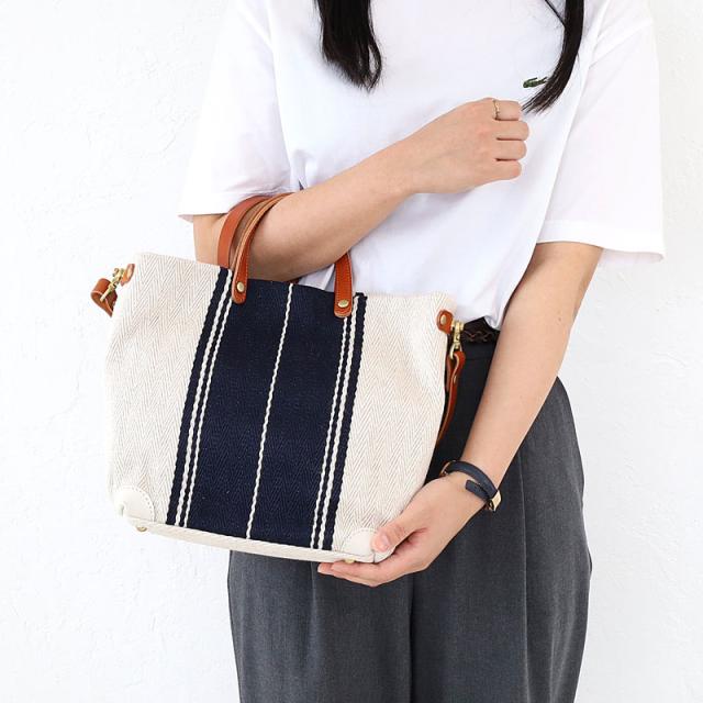 シーガルシップ レーヨンリネンヘリンボーン帆布 2WAYトートバッグ smak704