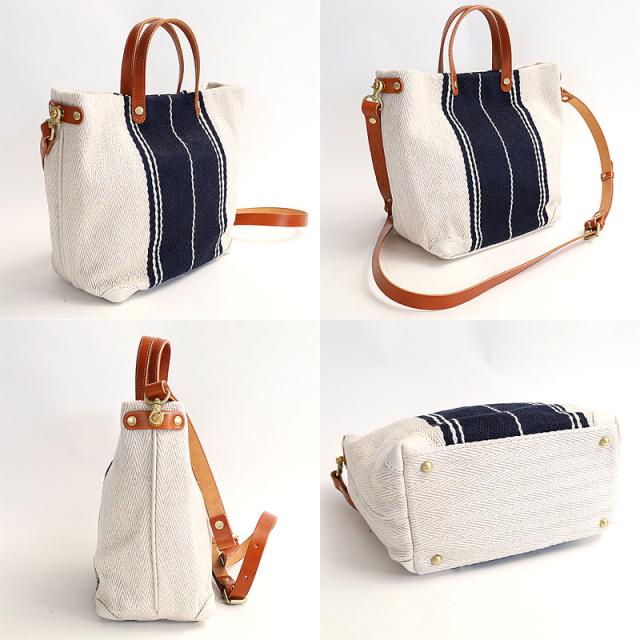 シーガルシップ レーヨンリネンヘリンボーン帆布 2WAYトートバッグ smak704