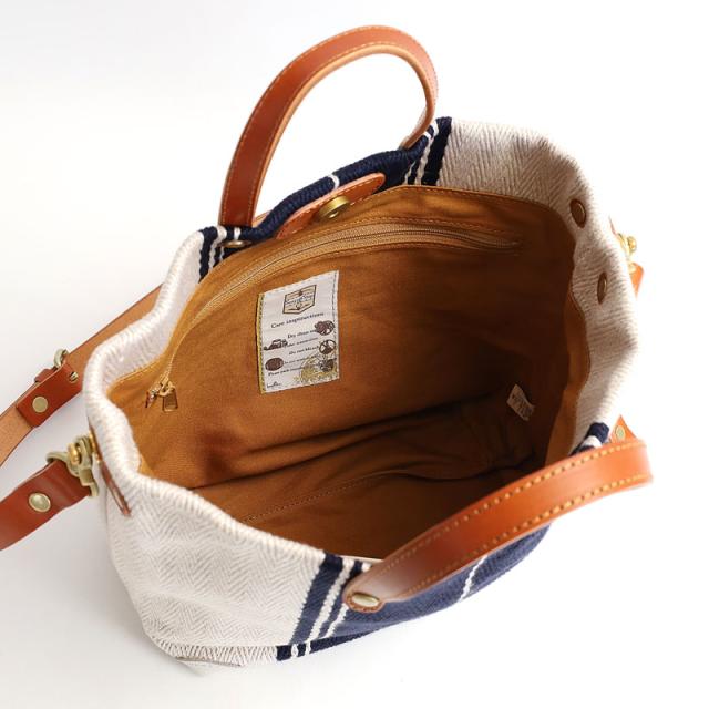 シーガルシップ レーヨンリネンヘリンボーン帆布 2WAYトートバッグ smak704