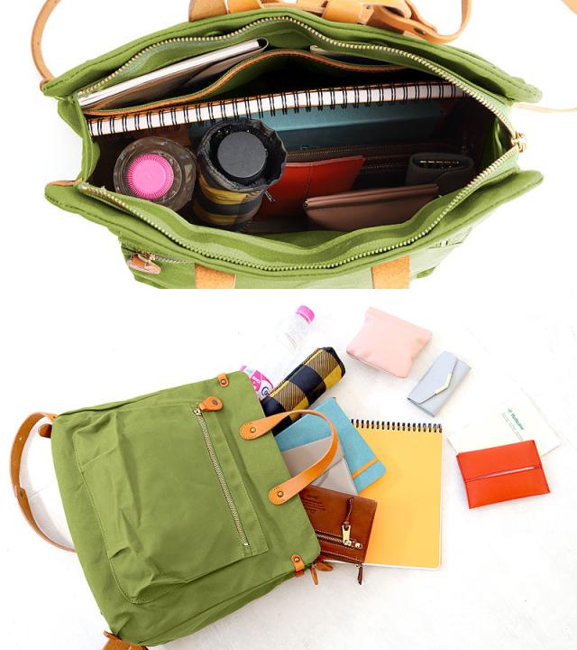 シーガルシップ 2Wayスクエア帆布×レザーバッグ smic061