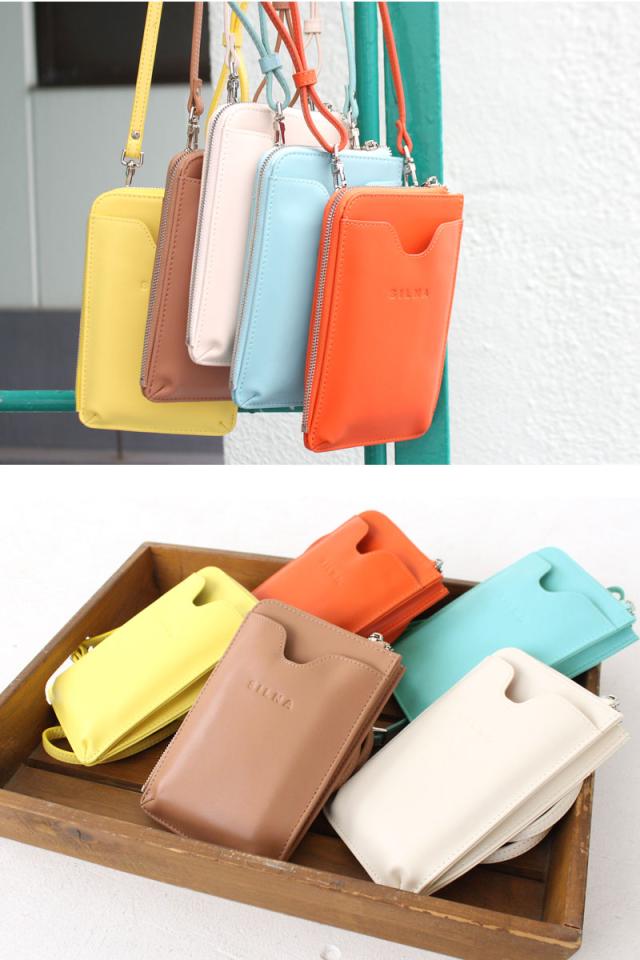 シルナ ミナコロ スマホショルダー スマホポーチ SILNA MINACOLO ミニショルダーバッグ sz1502 斜めがけ ポシェット サコッシュ  正規品 シルナ ミナコロ スマホショルダー スマホポーチ SILNA MINACOLO ミニ
