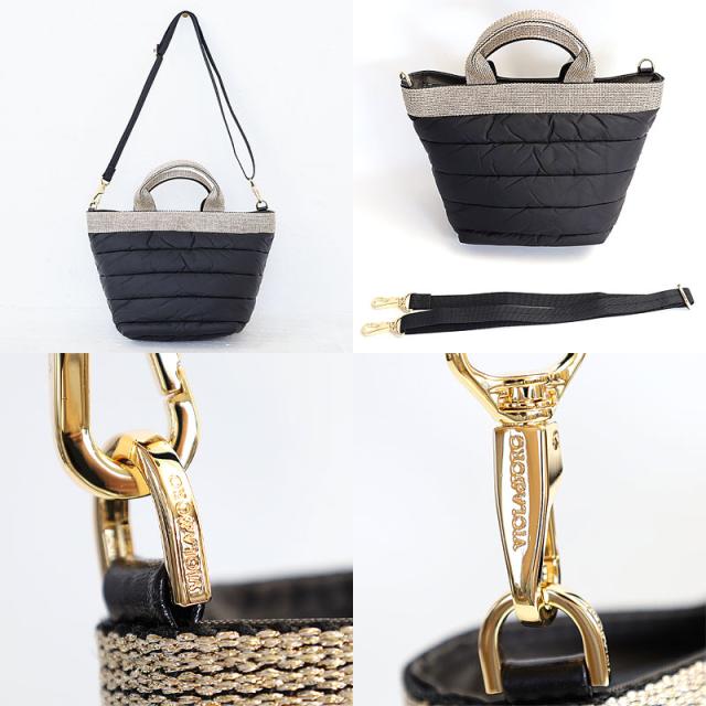 VIOLA d'ORO ヴィオラドーロ ナイロン キルティング 2wayトート v-2037