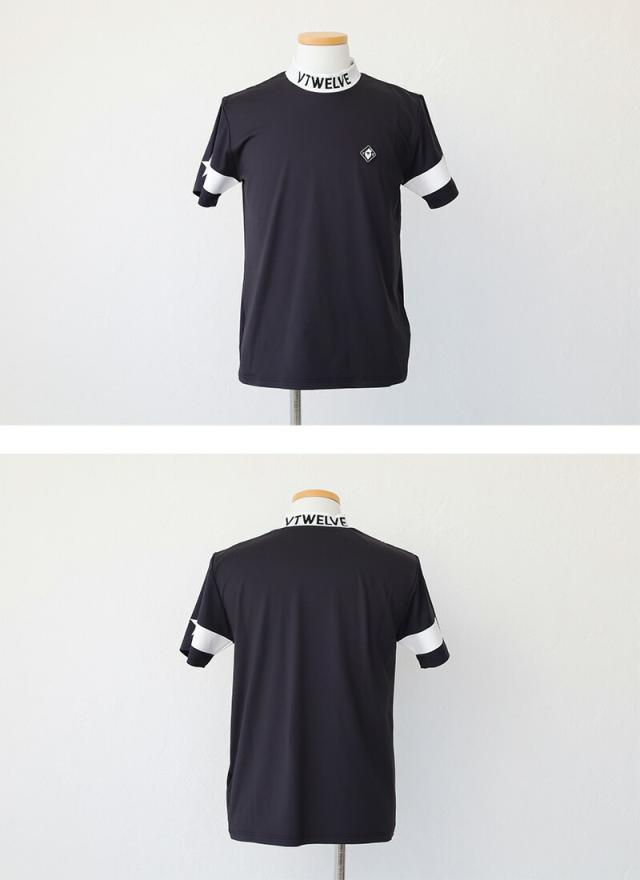 V12 JACQUARD LOGO MOCK ゴルフ メンズ インナーモックネック 吸水速乾 V122310-MK14 イメージ