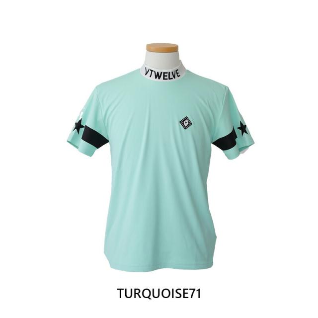 V12 JACQUARD LOGO MOCK ゴルフ メンズ インナーモックネック 吸水速乾 V122310-MK14 ディティール