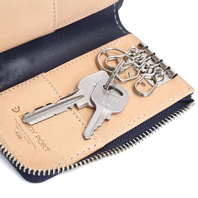 バギーポート 藍染め ペイズリー型押し キーケース zys193