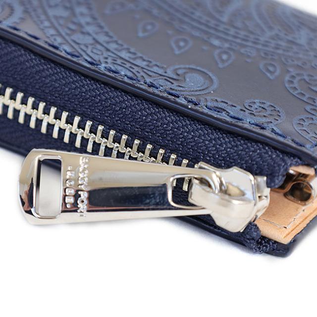 バギーポート 藍染め ペイズリー型押し キーケース zys193