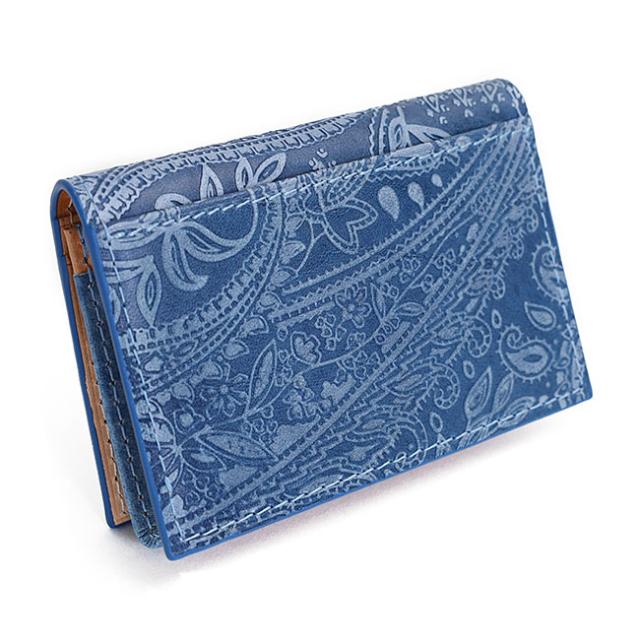 バギーポート 藍染め ペイズリー型押し カードケース zys194