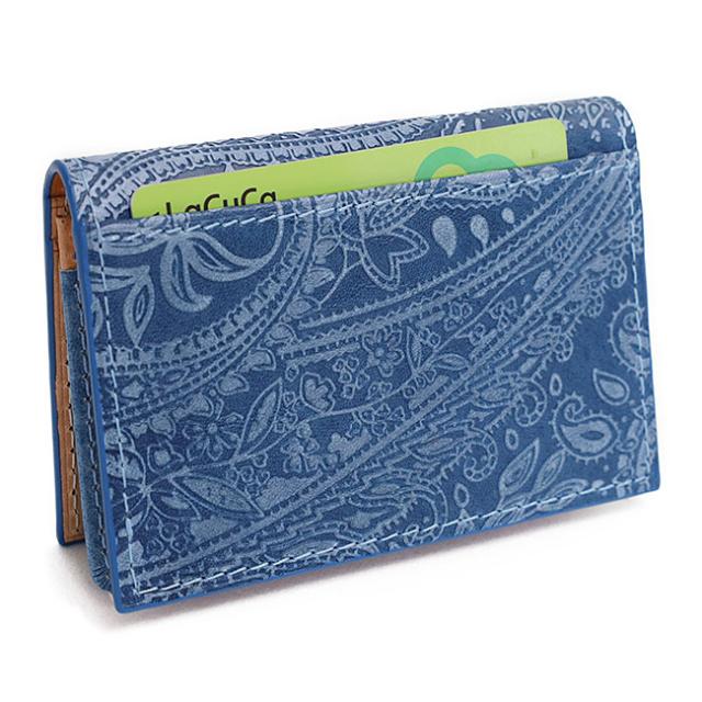 バギーポート 藍染め ペイズリー型押し カードケース zys194