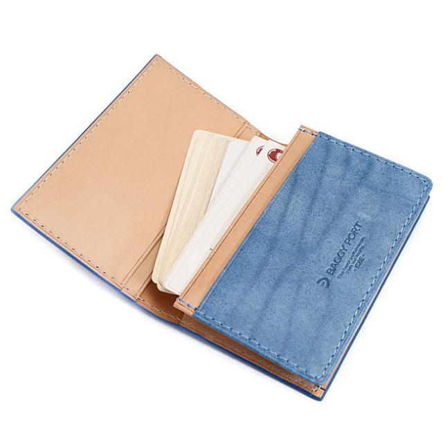 バギーポート 藍染め ペイズリー型押し カードケース zys194