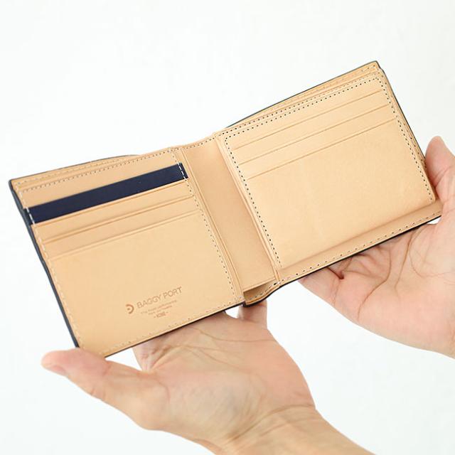 バギーポート 藍染め ペイズリー型押し 札入れ zys198