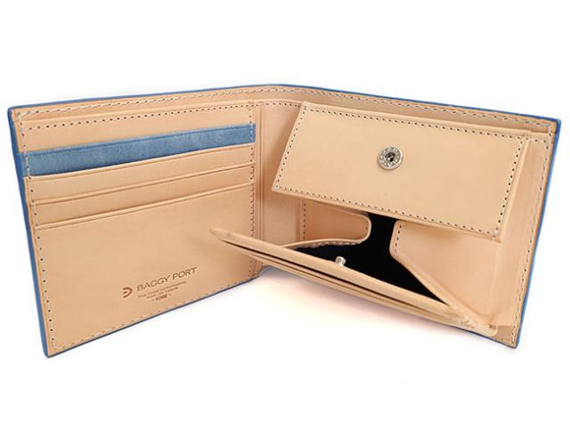 バギーポート 藍染め ペイズリー型押し 札入れ zys198