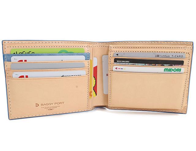 バギーポート 藍染め ペイズリー型押し 札入れ zys198