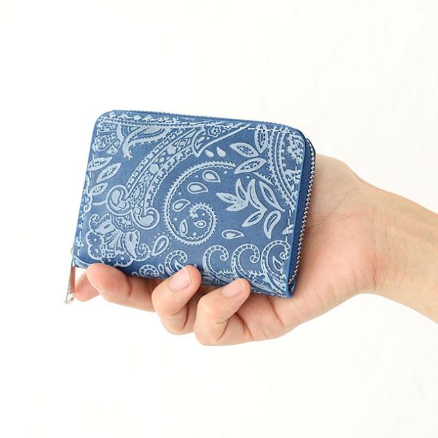 バギーポート 藍染め ペイズリー型押し 小銭入れ zys199