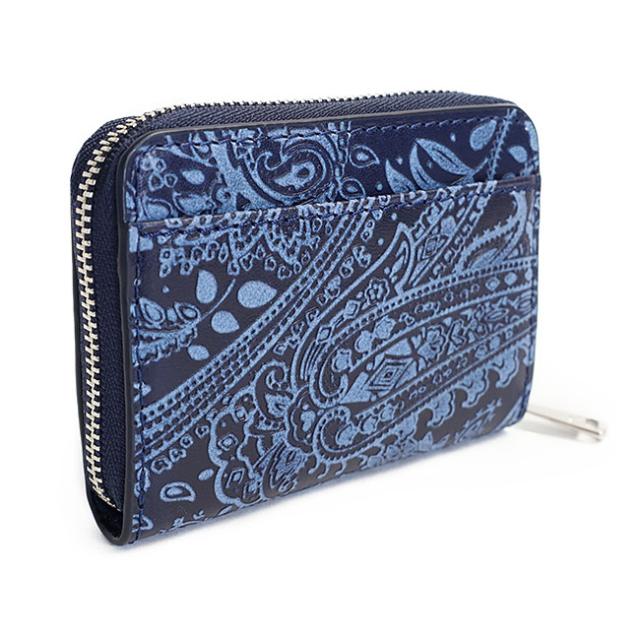 バギーポート 藍染め ペイズリー型押し 小銭入れ zys199