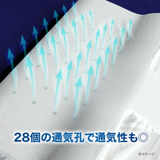 28個の通気孔で通気性も◎