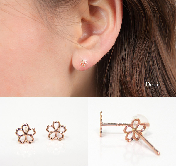 K10YG/PG/WG 桜『さくら』デザイン ピアス
