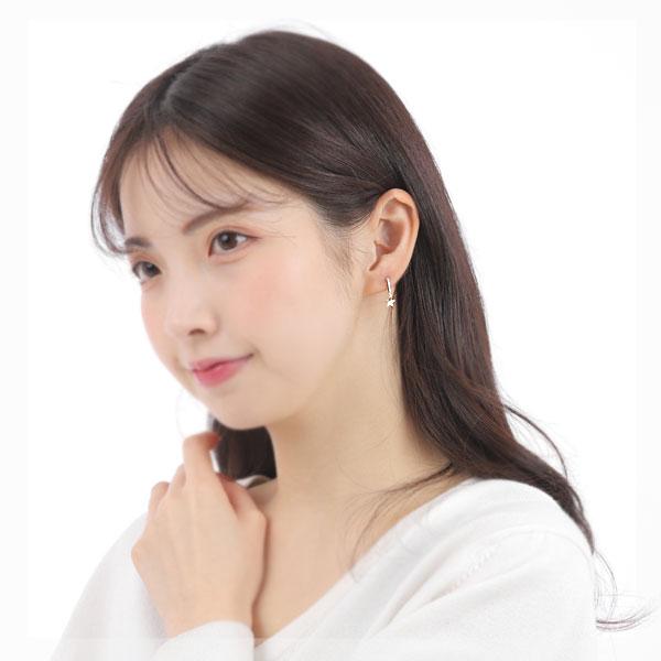 スター 星 ピアス K10YG 10k 10金 イエロー ゴールド