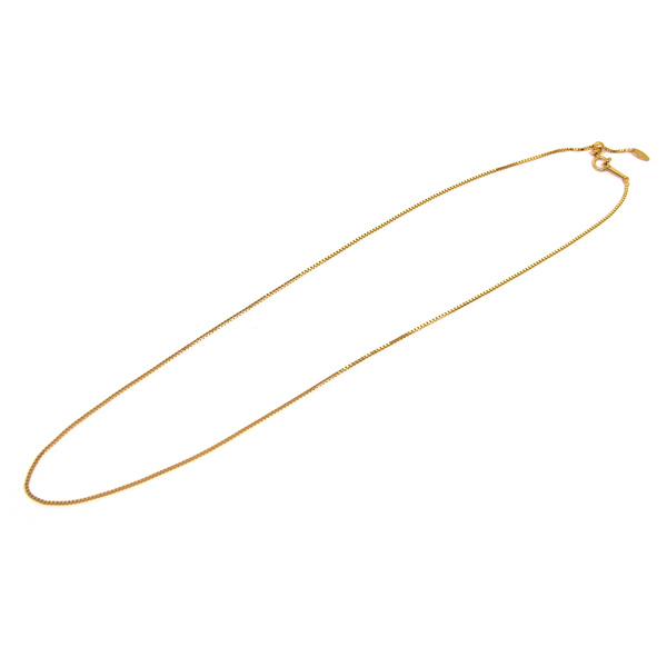 純金 24金 K24 ゴールド ベネチアン チェーン 1.0mm 45cm スライド ネックレス