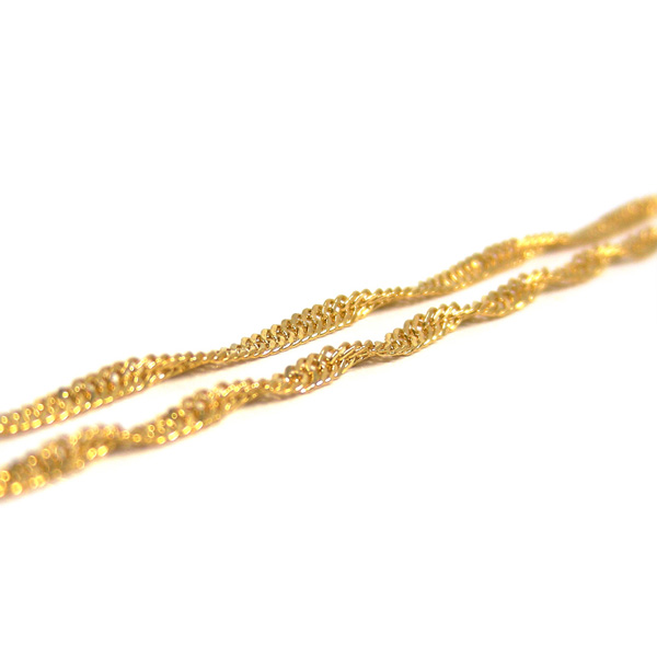 【造幣局検定マーク入り/日本製】 純金 24金 K24 ゴールド スクリュー チェーン ネックレス 幅1.2mm 1.3mm 1.8mm 42.5cm