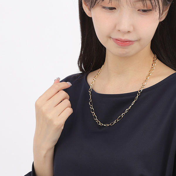 K18 ルビドチェーン 50cm 18k 18金 イエロー ゴールド ルビド チェーン 鎖 幅6.5mm デザインチェーン ネックレス 楽わ