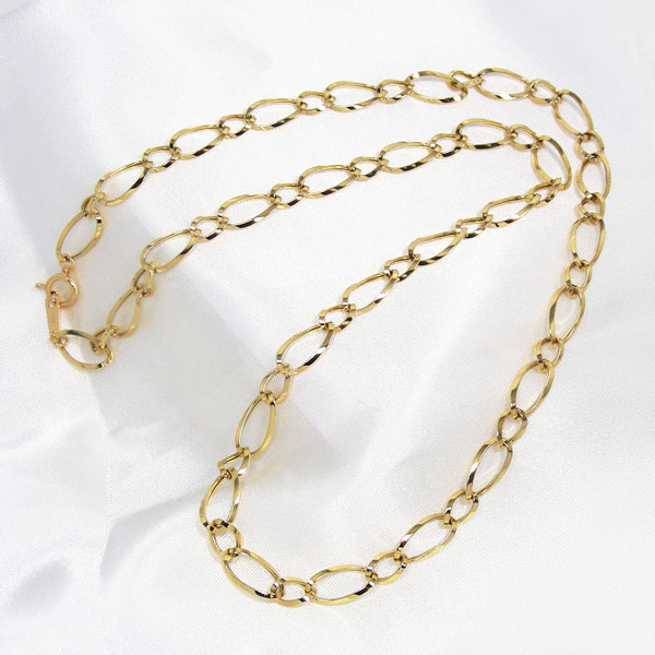 K18 ルビドチェーン 50cm 18k 18金 イエロー ゴールド ルビド チェーン 鎖 幅6.5mm デザインチェーン ネックレス 楽わ