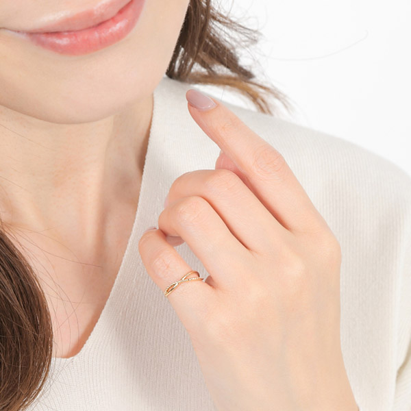 インフィニティ ピンキーリング K10/K18 YG/PG/WG 10k 10金 18k 18金