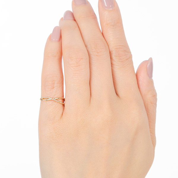 インフィニティ ピンキーリング K10/K18 YG/PG/WG 10k 10金 18k 18金