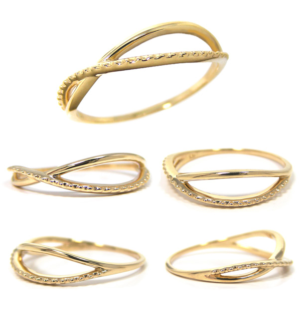 インフィニティ ピンキーリング K10/K18 YG/PG/WG 10k 10金 18k 18金