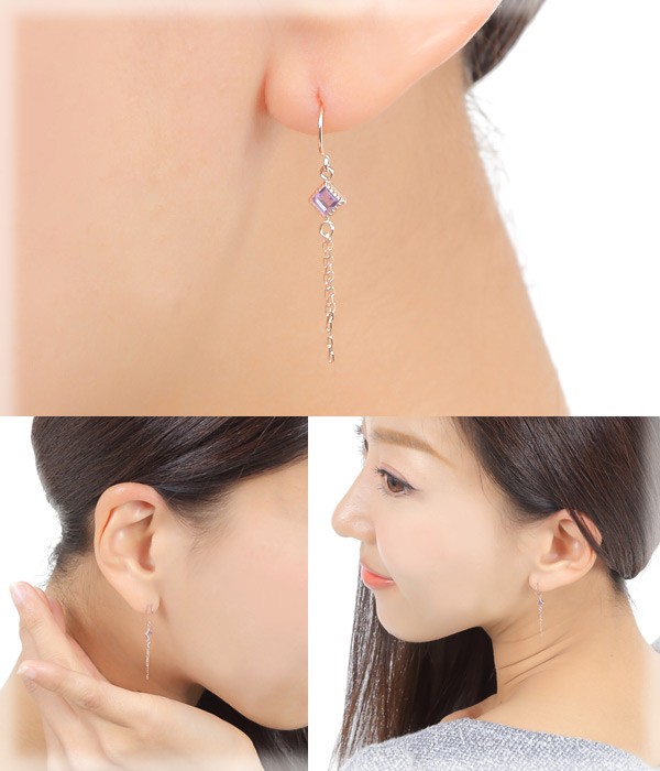 アメジスト フック ピアス ジプシーピアス ピンク ゴールド アメジスト フック ピアス ジプシーピアス ピンク ゴールド