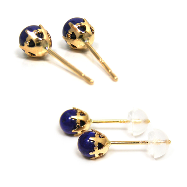 ラピスラズリ ピアス K10YG