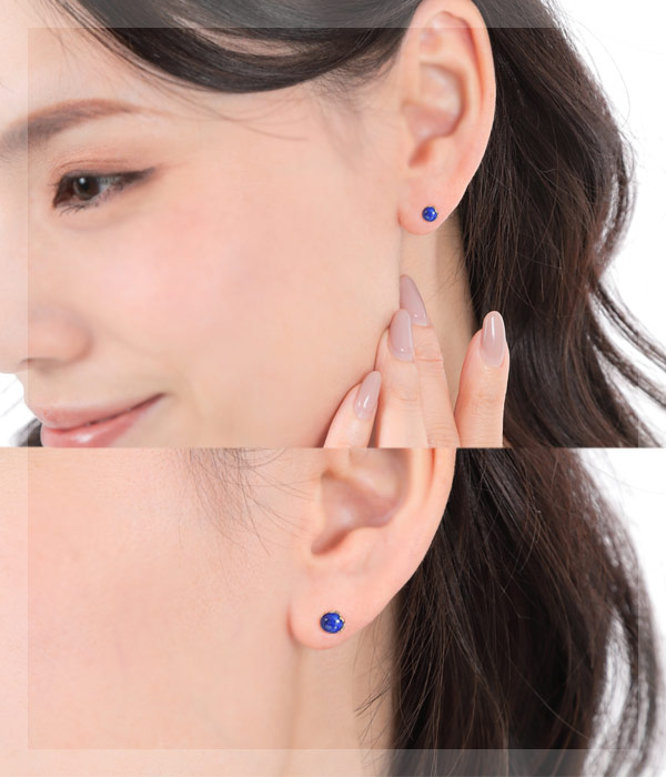 ラピスラズリ ピアス K10YG