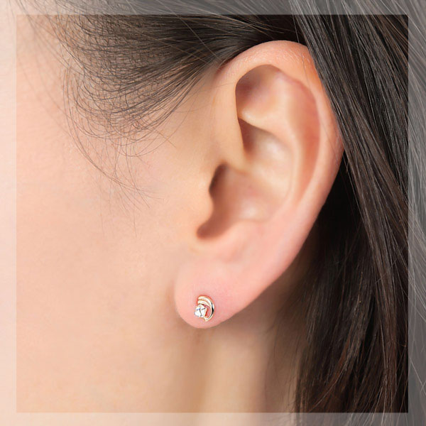 K10PG ブルームーンストーン ピアス